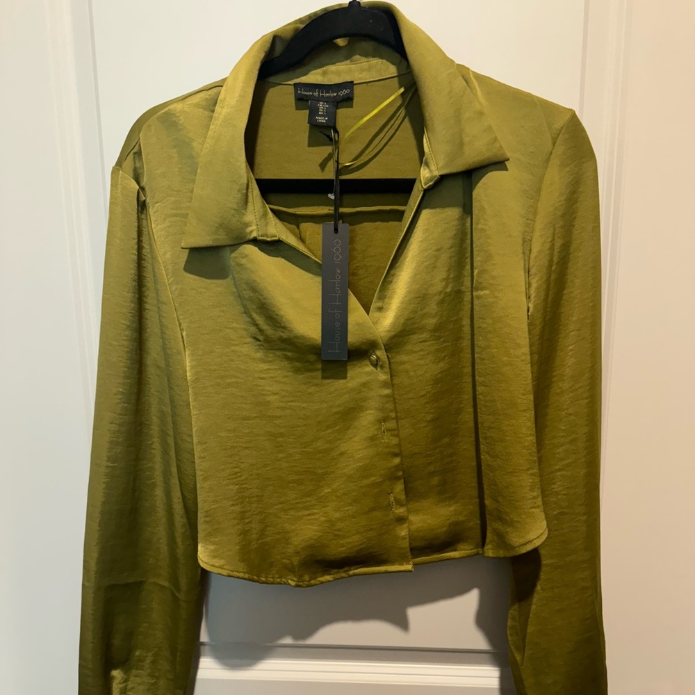 House of Harlow Long Sleeve Crop Top